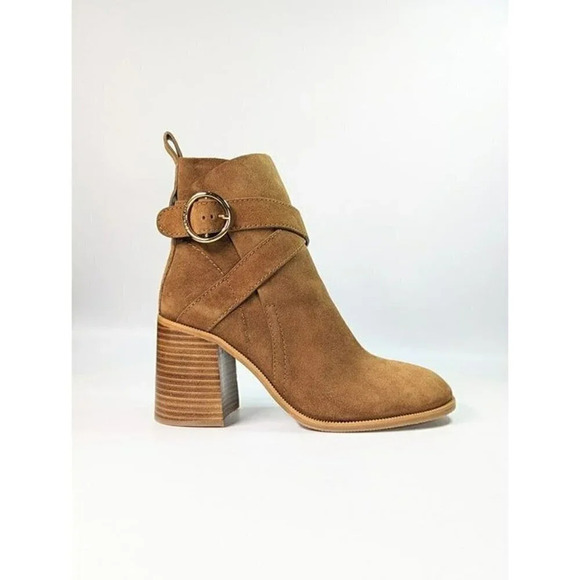 See By Chloe Women's Lyna Ankle Boot Tan Suede Size 40 EU / 10 US (MSRP $525) - Picture 3 of 12